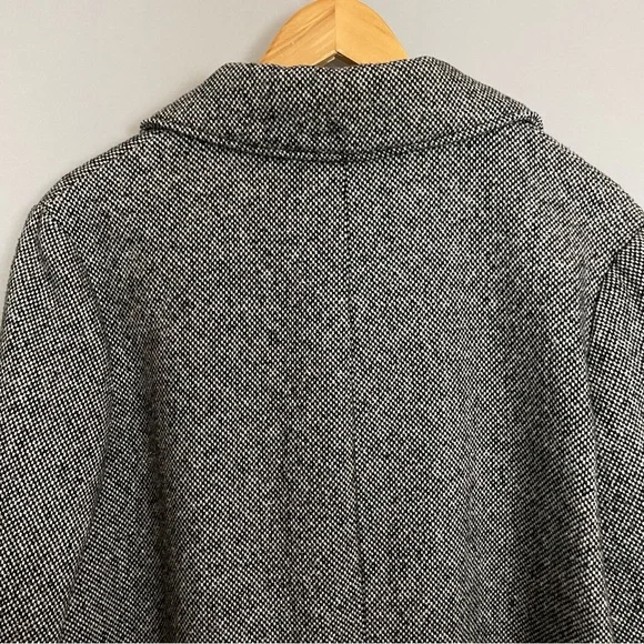 Vintage Coat Women‎ Gray Car Coat Button-Up Pockets Fall Winter Lined Classic - Picture 7 of 13